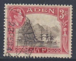 Aden Scott 22 - SG22, 1939 George VI 3a used