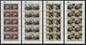 Armenia WWF Four-toed Tortoise 4 Sheetlets 2007 MNH SC#753-756 SG#605-608