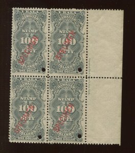 Hawaii R14S Revenue Specimen Imprint Block of 4 Stamps NH BZ1665