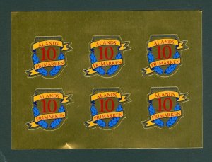 Aland. Sheet Sticker 1994.  Aland Stamps 10 Year