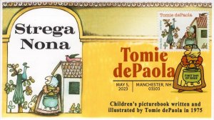 23-100, 2023, Tomie dePaola, First Day Cover, Digital Color Postmark, Children’s