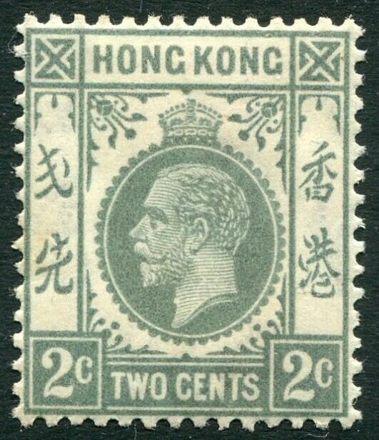 HONG KONG-1937 2c Grey Sg 118c toned gum AVERAGE MOUNTED MINT V37080