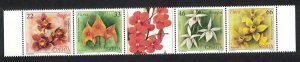 Serbia Orchids 4v Strip with label 2013 MNH SG#624-627