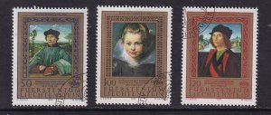 Liechtenstein   #817-819 cancelled 1985  paintings