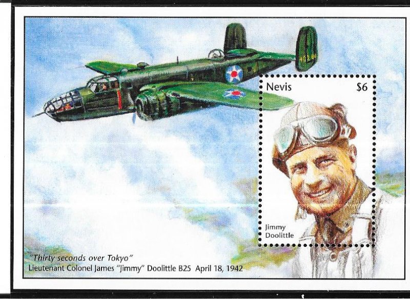 Nevis #920 $6.00  Jimmy Doolittle S/S (MNH) CV$7.50