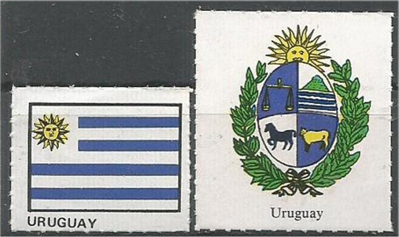 URUGUAY. mint, Flag and Coat of Arms (no gum)