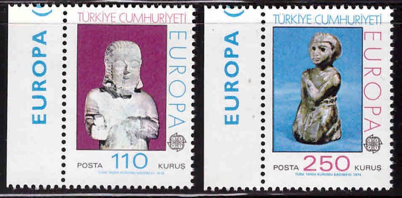 TURKEY Scott 1972-1973  MNH** Europa 1974 stamp set