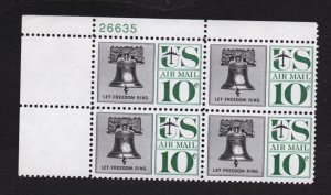 USA Scott # C57  UNUSED  MNH   plate block of 4
