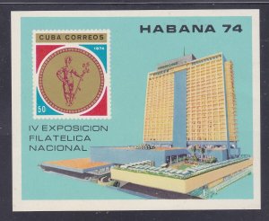 Cuba 1944 MNH Mercury - 4th National Stamp Exhibition Havana Souvenir Sheet VF