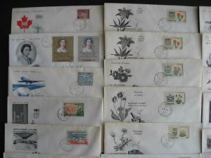 Canada 33 Rosecraft cachet FDC First Day Covers mostly 1960s era different