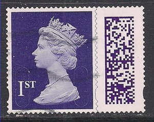 GB 2022 QE2 1st Purple Barcode Machin SG V4506 MEIL Used ( E295 )