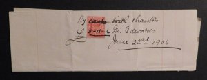 1906 England Wide Folded Letter Cover Madame Edwards French Corsets