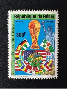 Benin 1994 Mi. 623 DEFECT FIFA USA Football Statue of Liberty New York-