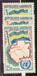 Gabon #151-3  Single (Complete Set)