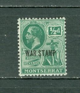 MONTSERRAT 1918 WAR TAX #MR2  MINT NO THINS