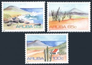 Aruba 64-66, MNH. Michel 86-88. Landscapes 1991. Seashore, Desert, Cactus.