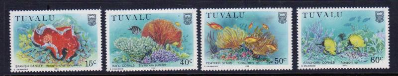 Tuvalu Scott 465-68 Marine Life Coral MNH!