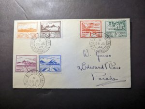 1943 England Channel Islands Feldpost First Day Cover FDC Jersey CI Local Use