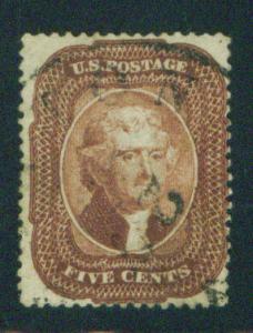 USA Scott 29, Jefferson Type 1, 19th century CV $425