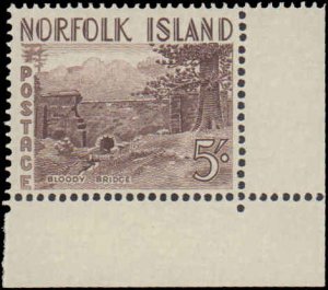 Norfolk Islands #18, Incomplete Set, High Value, 1953, Hinged