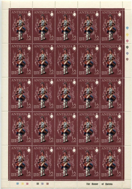 ANTIGUA #262 Drummer Boy British Commonwealth Sheet Stamp Postage 1970 Mint NH