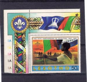 Lesotho 1982 Sc#360 Scouting Year Holding Flag   (1) MNH VF