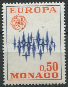 Monaco Sc#831 MNH, 50c org & dk bl, Europa (C.E.P.T.) 1972 - Stars (1972)