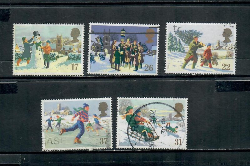 G.B 1990 COMMEMORATIVES  SET XMAS USED h 211221