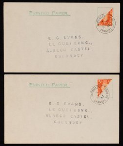 GREAT BRITAIN - GUERNSEY 1941 German Occup bisect Provisional Postcard.