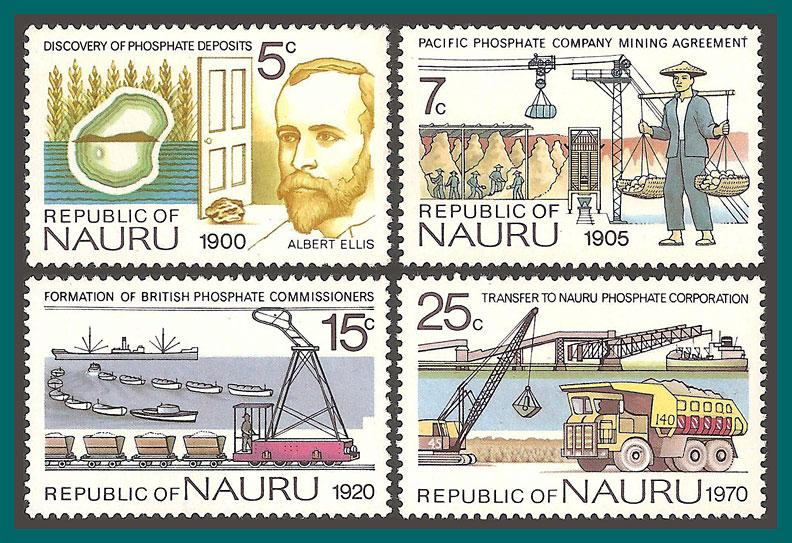 Nauru 1975 Phosphate Mining, MLH #120-123,SG129-SG132