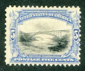 Scott 297 * 5c Bridge at Niagara Falls * 1901 * Unused