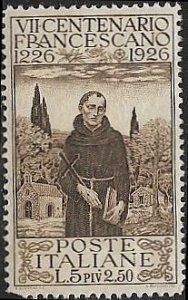 1926 ITALY    St.  Francis  SC# 183  Mint