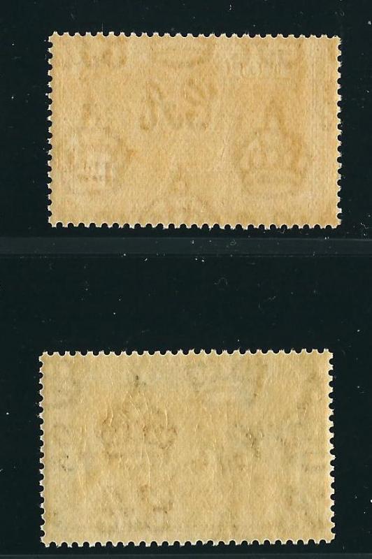 Fiji 119-20 SG 251, 253 MNH toned gum F/VF 1938 SCV $60.50