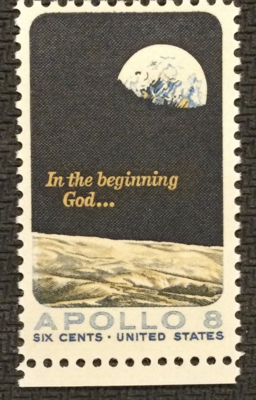 US MNH #1371 Single w/selvage Apollo 8 SCV $.25 L18