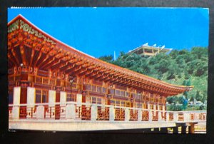 1960s Korea Color Picture Postcard Airmail cover To Switzerland Korean Mansion