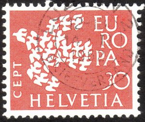 1961, Switzerland 30c, Used, Sc 410