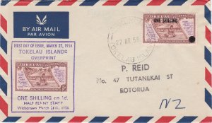 Tokelau # 5, Revalued Stamp, First Day Cover