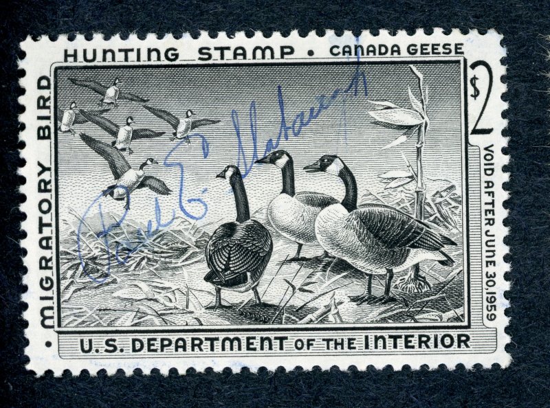 #RW25 – 1958 $2.00 Canada Geese. Used.