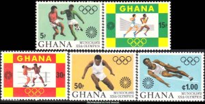 Ghana Scott 454-458 Mint never hinged.