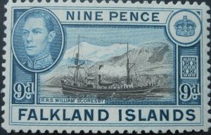 Falkland Islands 1938 Nine Pence SG 157 mint