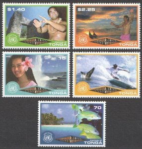 2002 Tonga 1622-1626 Marine fauna - Tourism 7,00 €