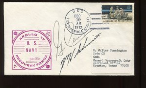APOLLO 17 UNIQUE SIGNED COVER FROM WALT CUNNINGHAM PERSONAL COLLECTION
