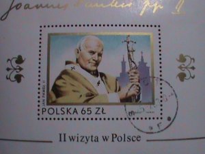 POLAND- 1983-SC#2575a-  2ND VISIT OF POPE JOHN PAUL II-SHEET  CTO NH S/S  SHEET,