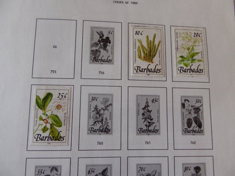 Barbados 1852-1992 Stamp Collection on Scott Album Pages