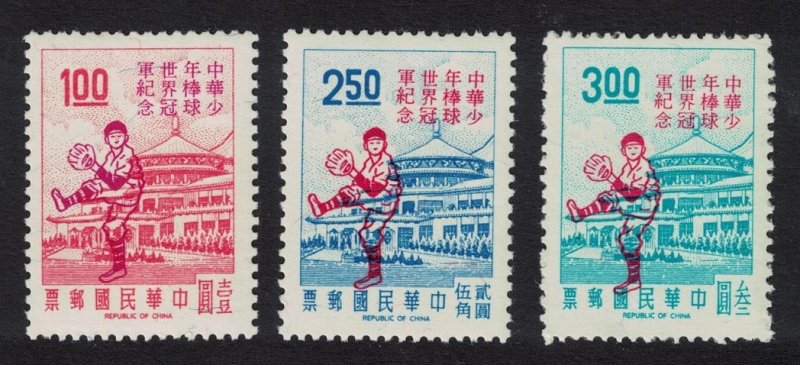 Taiwan Victory of Tainan Giants Baseball 3v 1971 MNH SG#814-816