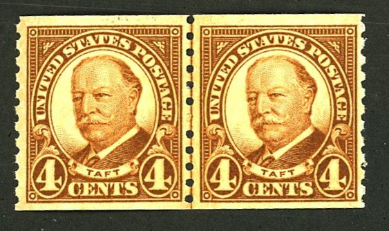 U.S. #697 MINT LINE PAIR OG NH