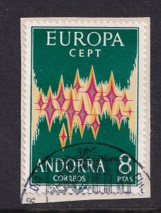 Andorra Spanish   #62  used   1972   Europa   8p  on paper