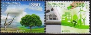 Armenia 777-778  Europa  Think Green  set of 2 se-tenant  Scott #1082  Dec 1