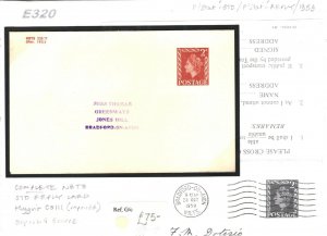 GB QEII Stationery COMPLETE NBTS STO REPLY CARD Huggins C511 Wilts 1959 E320