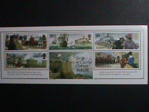 GUERNSEY STAMP:1993 SC#519a CIVIL WAR OF GUERNSEY MNHS/S SHEET VERY FINE